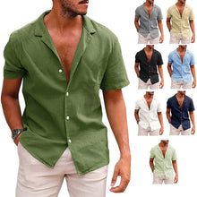 Load image into Gallery viewer, Men&#39;s Tops Casual Button Down Shirt Short Sleeve Beach Shirt Summer - WAlMYe #
