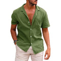 Men's Tops Casual Button Down Shirt Short Sleeve Beach Shirt Summer - WAlMYe #