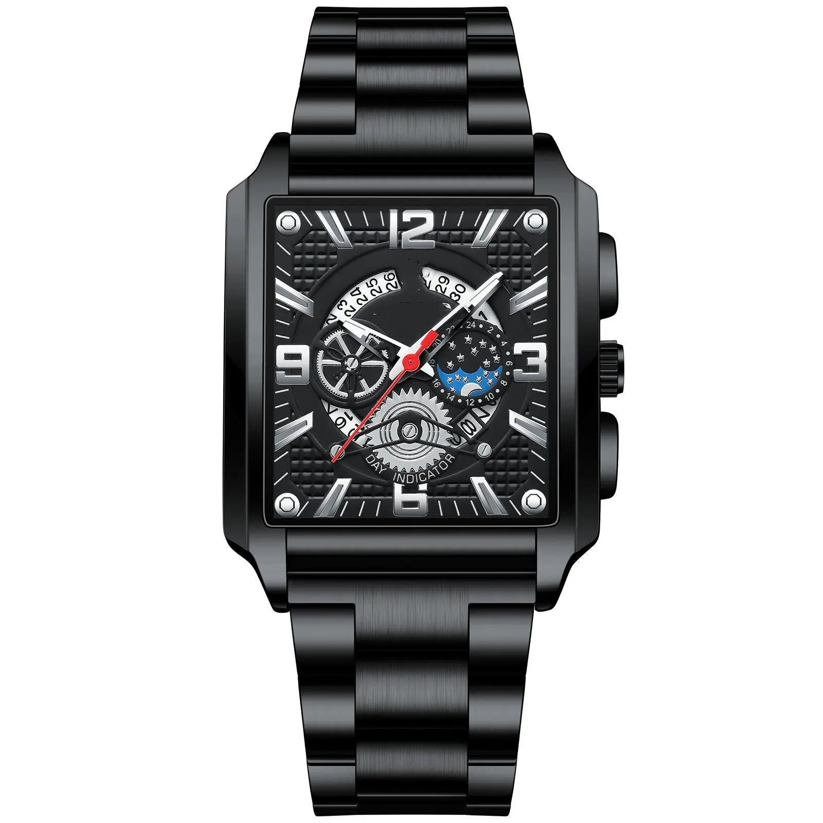 Men's Vintage Square Calendar Waterproof Luminous - WAlMYe #