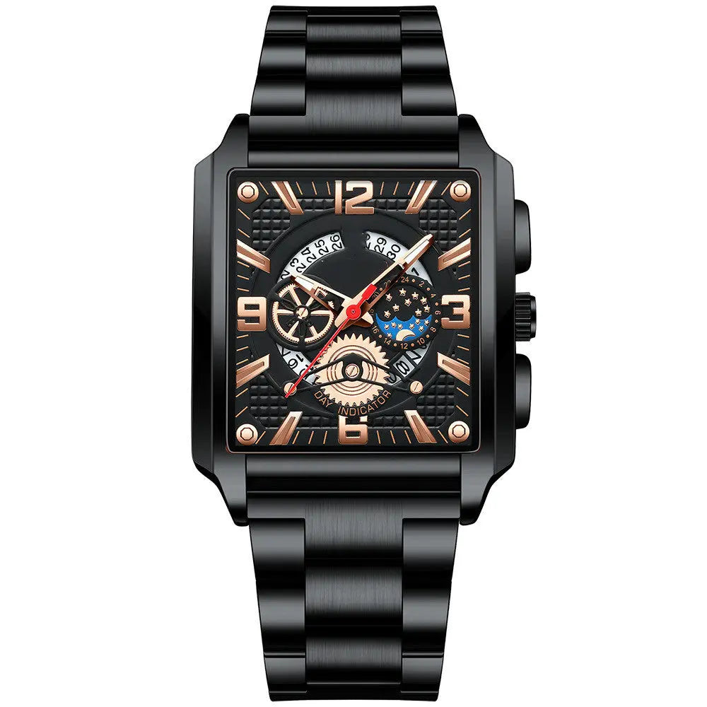 Men's Vintage Square Calendar Waterproof Luminous - WAlMYe #