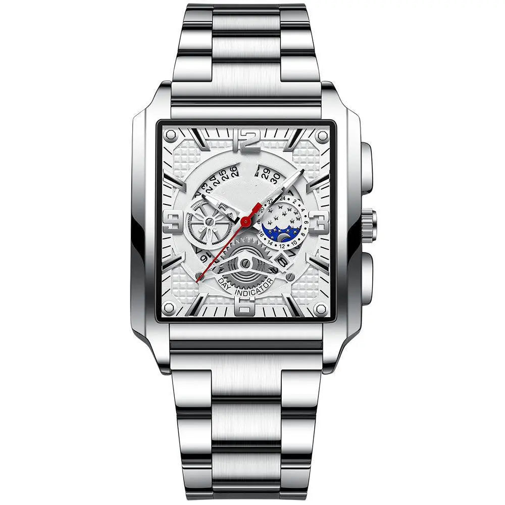 Men's Vintage Square Calendar Waterproof Luminous - WAlMYe #