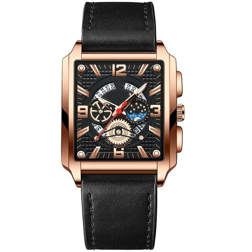 Men's Vintage Square Calendar Waterproof Luminous - WAlMYe #