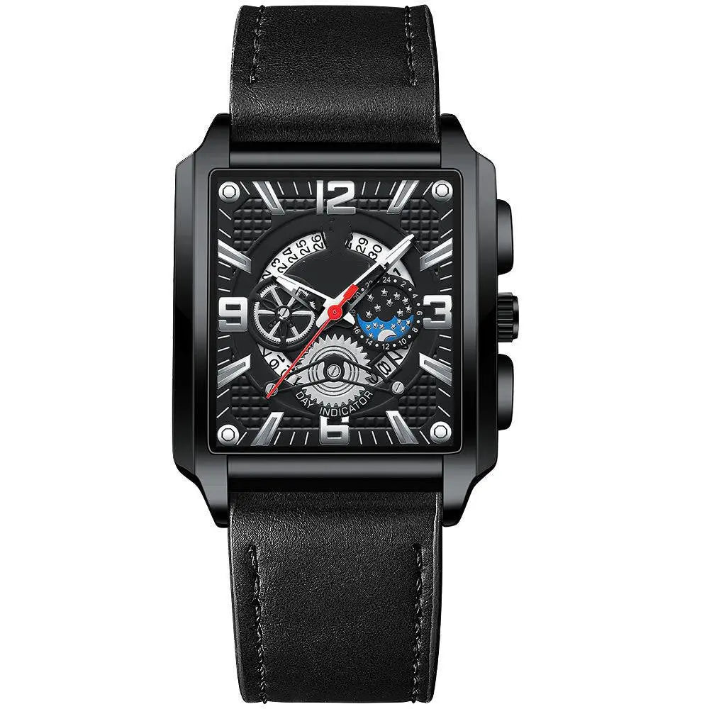 Men's Vintage Square Calendar Waterproof Luminous - WAlMYe #