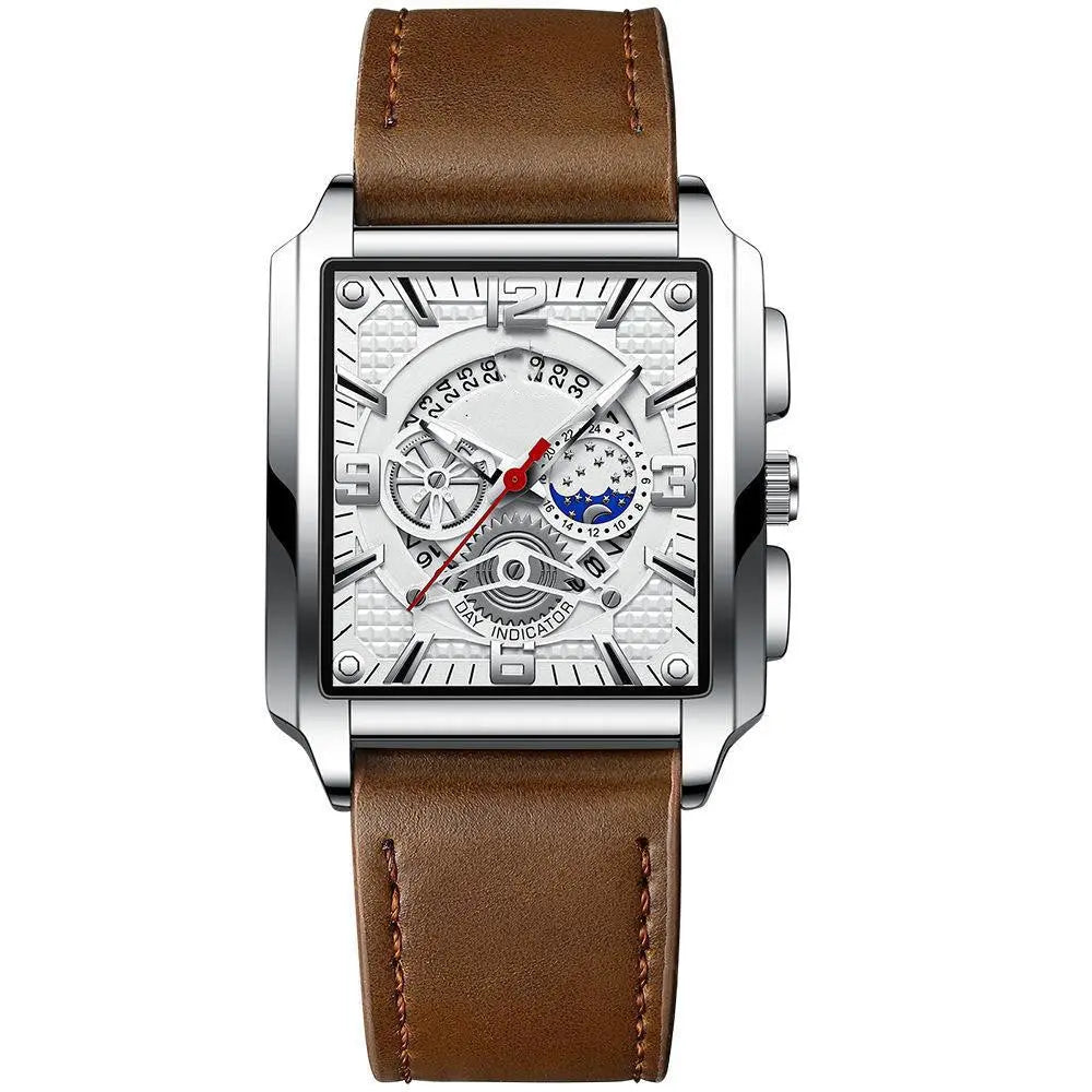 Men's Vintage Square Calendar Waterproof Luminous - WAlMYe #