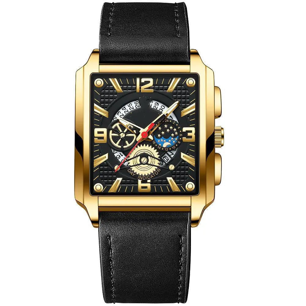 Men's Vintage Square Calendar Waterproof Luminous - WAlMYe #