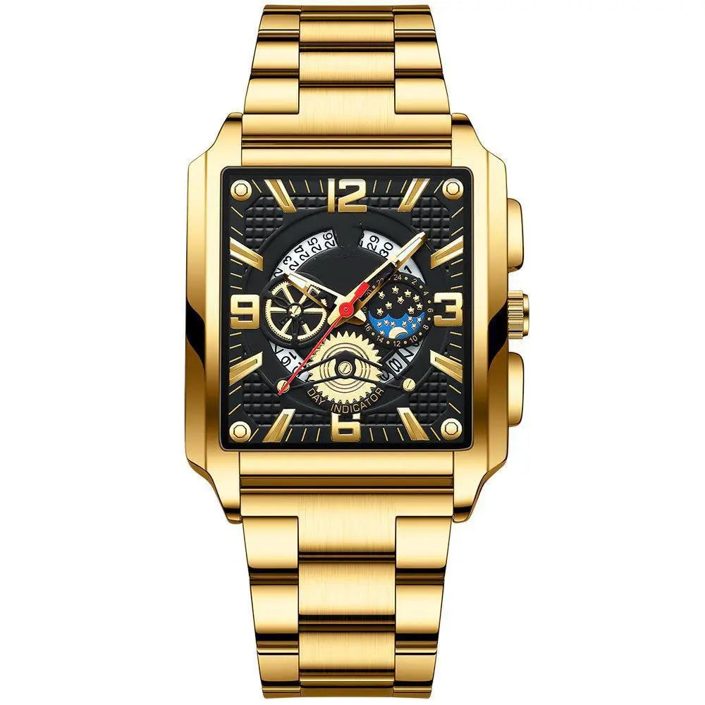 Men's Vintage Square Calendar Waterproof Luminous - WAlMYe #