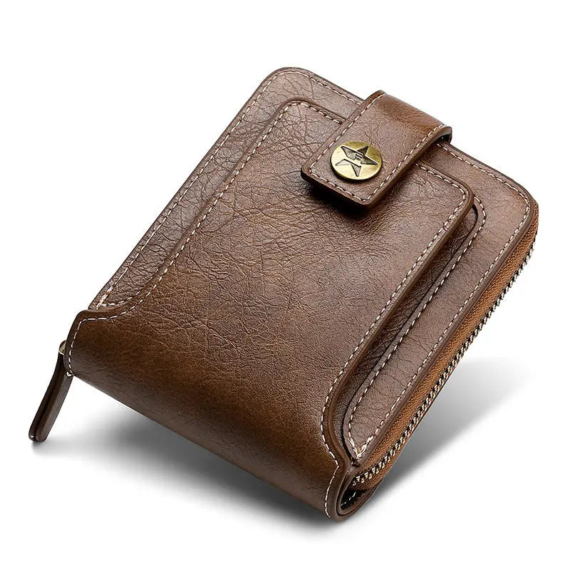 Men's Wallet Retro Horizontal Zipper Change - WAlMYe #