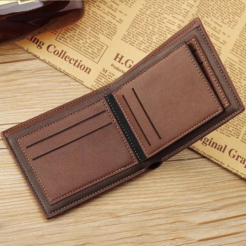 Men's Wallet Short Wallet Glossy Wallet - WAlMYe #