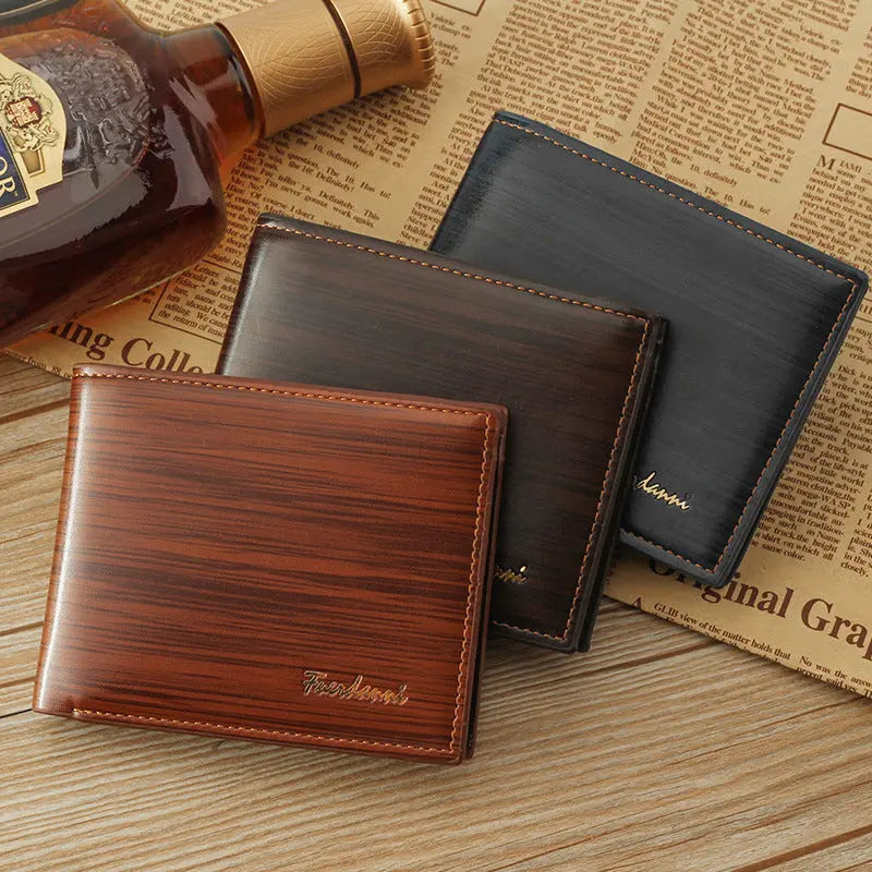 Men's Wallet Short Wallet Glossy Wallet - WAlMYe #