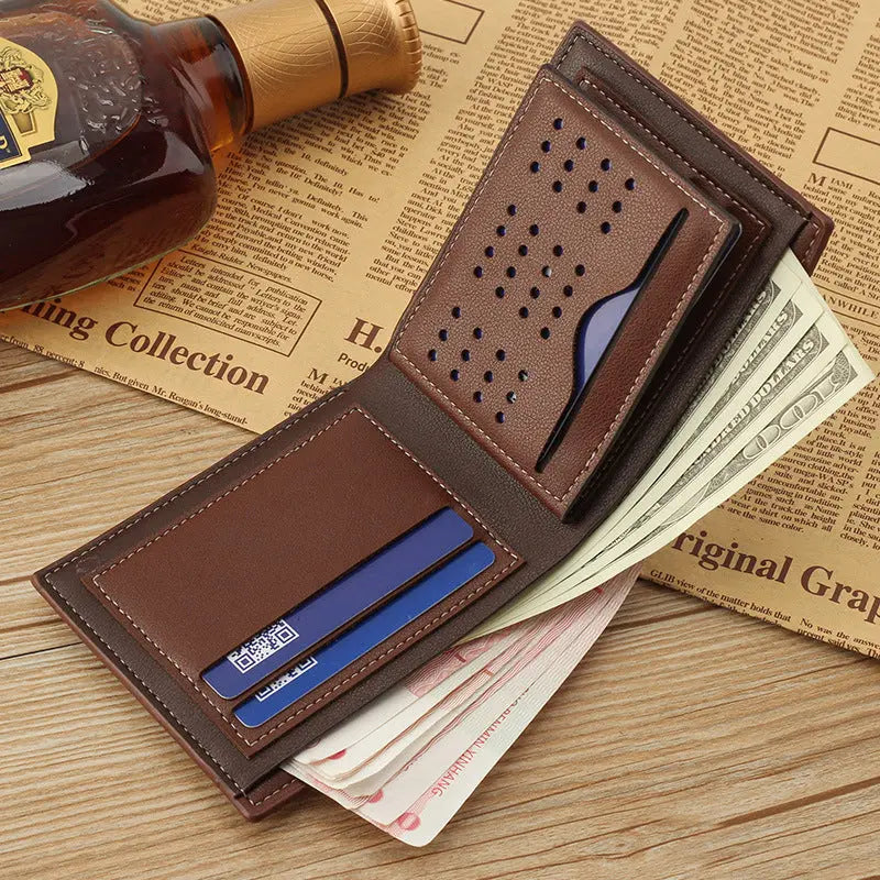 Men's Wallet Short Wallet Glossy Wallet - WAlMYe #