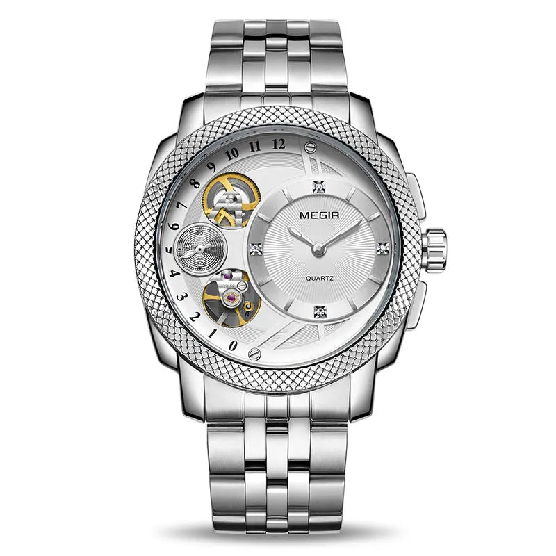 Men's Watch Non-mechanical Watch Fashion Sports Hollow Watch - WAlMYe #