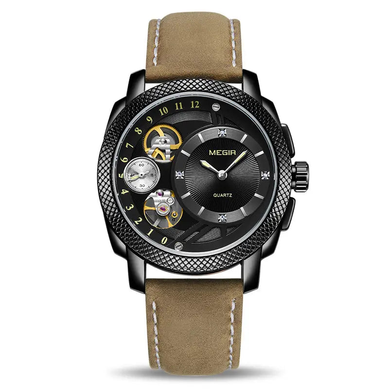 Men's Watch Non-mechanical Watch Fashion Sports Hollow Watch - WAlMYe #