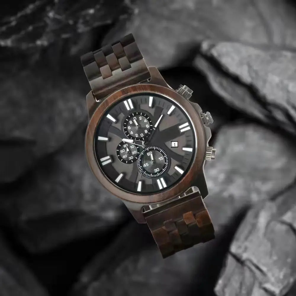 Men's Wooden Minimalist Sandalwood Watch - WAlMYe #