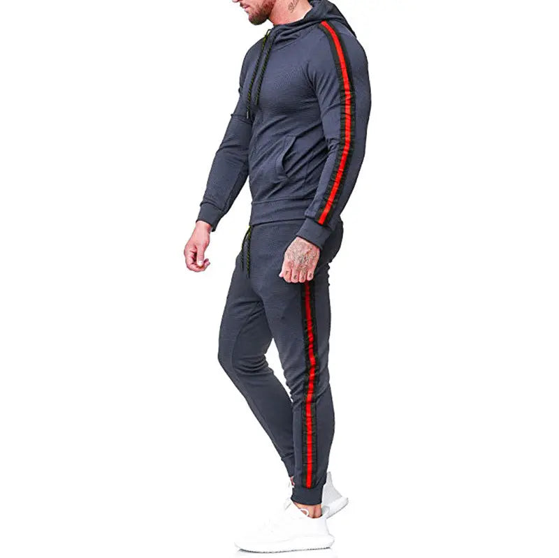Men's autumn and winter sports casual sweater hooded suit - WAlMYe #