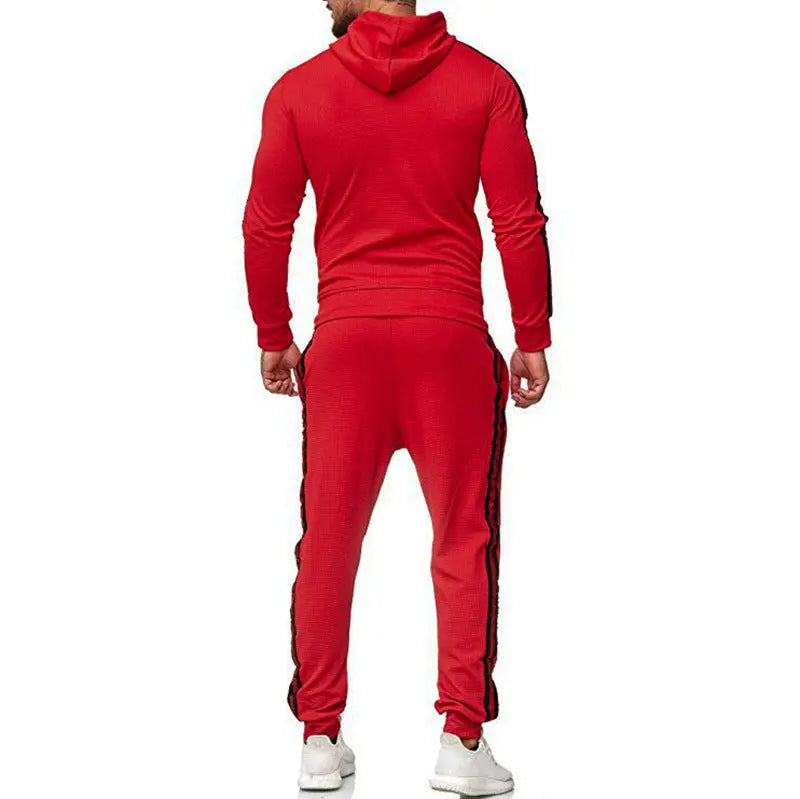 Men's autumn and winter sports casual sweater hooded suit - WAlMYe #