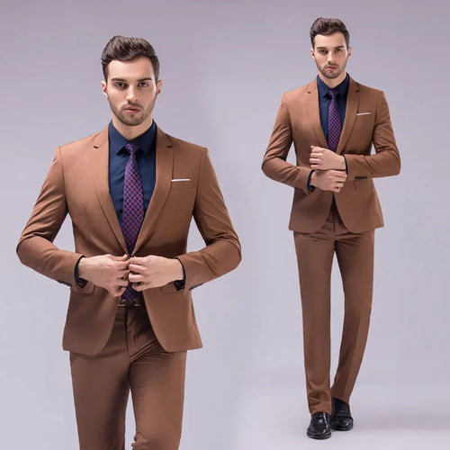 Men's Business Suit – Tailored Two-Piece Office Set | WALMYE