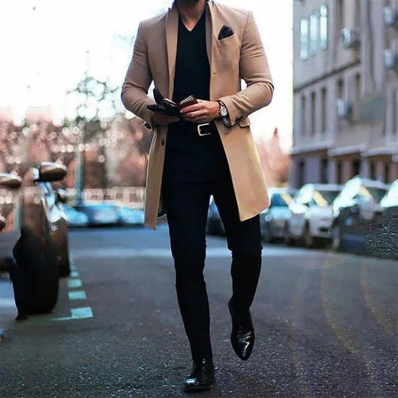 Men's mid-length double-sided woolen coat - WAlMYe #