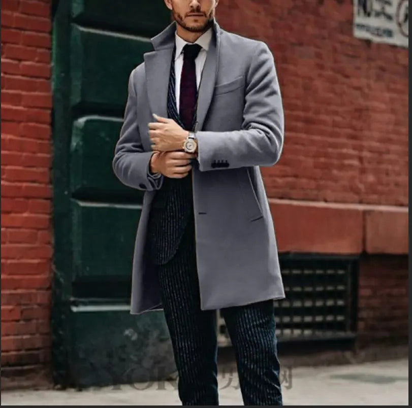 Men's mid-length double-sided woolen coat - WAlMYe #