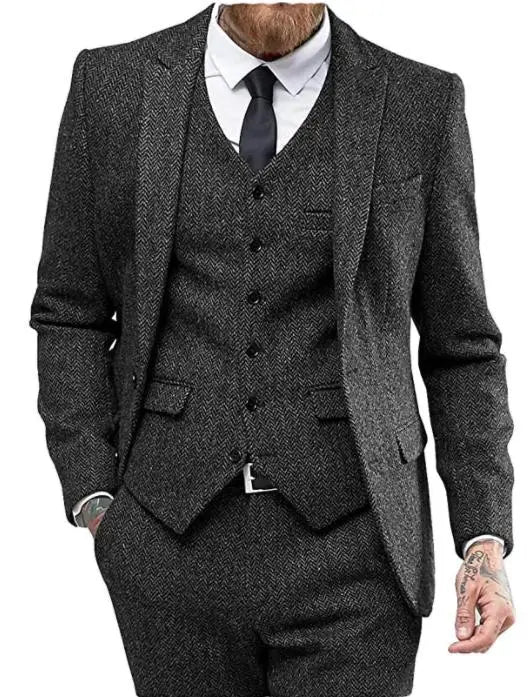 Men's suit three-piece suit suit - WAlMYe #