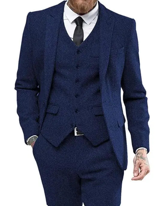 Men's suit three-piece suit suit - WAlMYe #