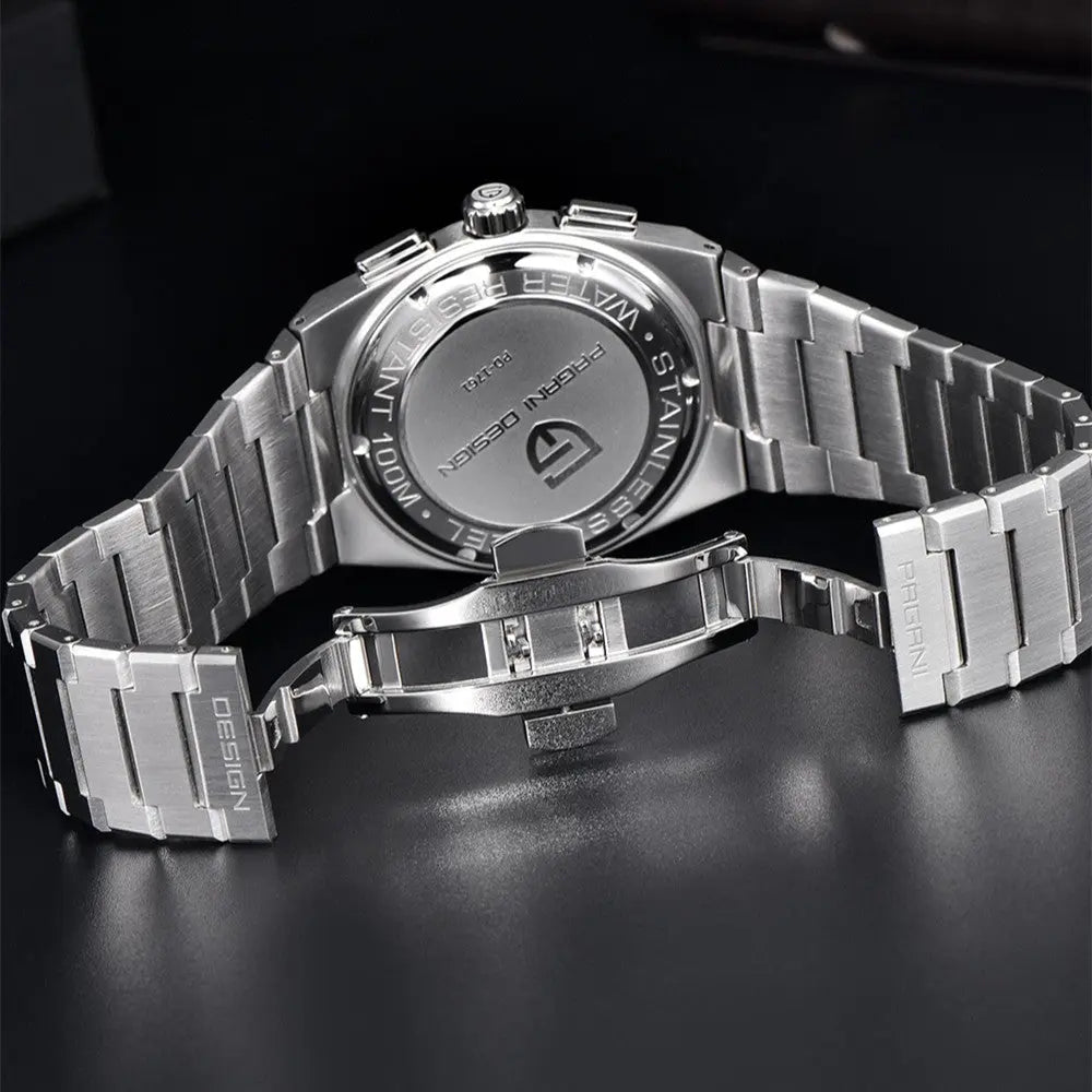 Mens Fashion Blue Quartz Waterproof Chronograph Watch - WAlMYe #