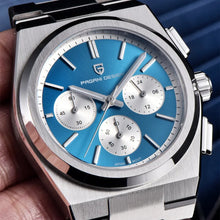 Load image into Gallery viewer, Mens Fashion Blue Quartz Waterproof Chronograph Watch - WAlMYe #
