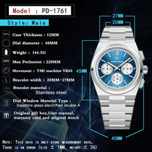 Load image into Gallery viewer, Mens Fashion Blue Quartz Waterproof Chronograph Watch - WAlMYe #
