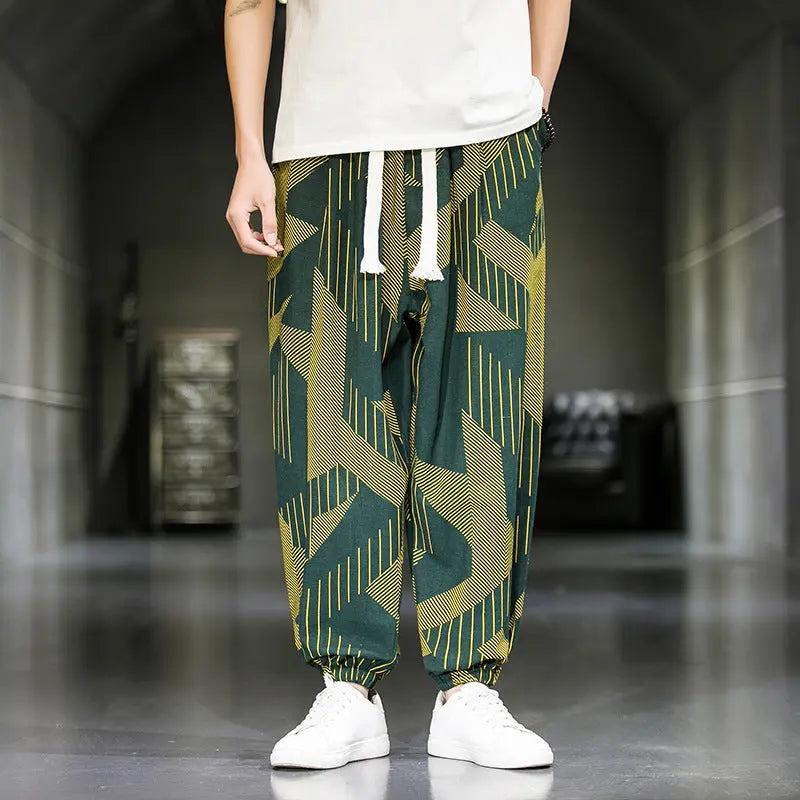 Mens Fashion Breathable Casual Wide Leg Pants - WAlMYe #