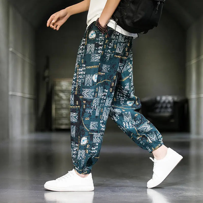 Mens Fashion Breathable Casual Wide Leg Pants - WAlMYe #