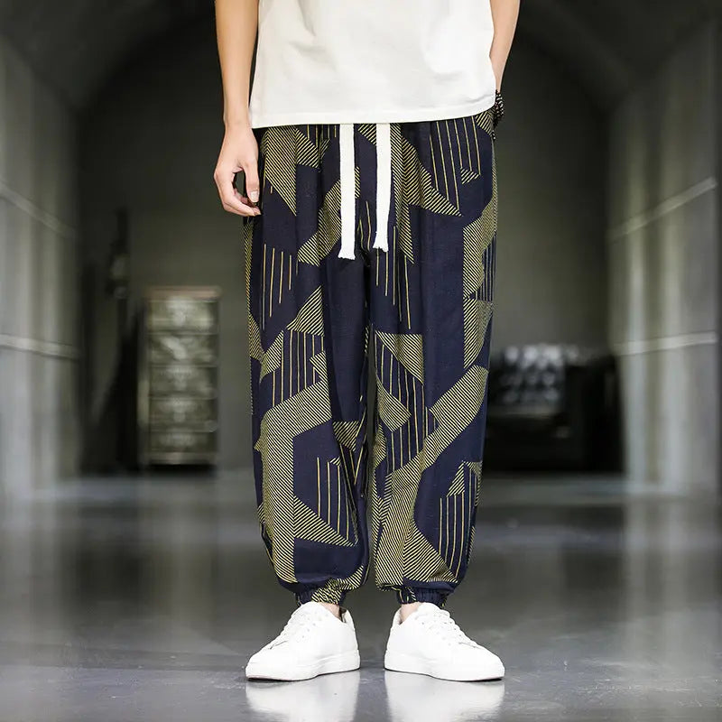 Mens Fashion Breathable Casual Wide Leg Pants - WAlMYe #