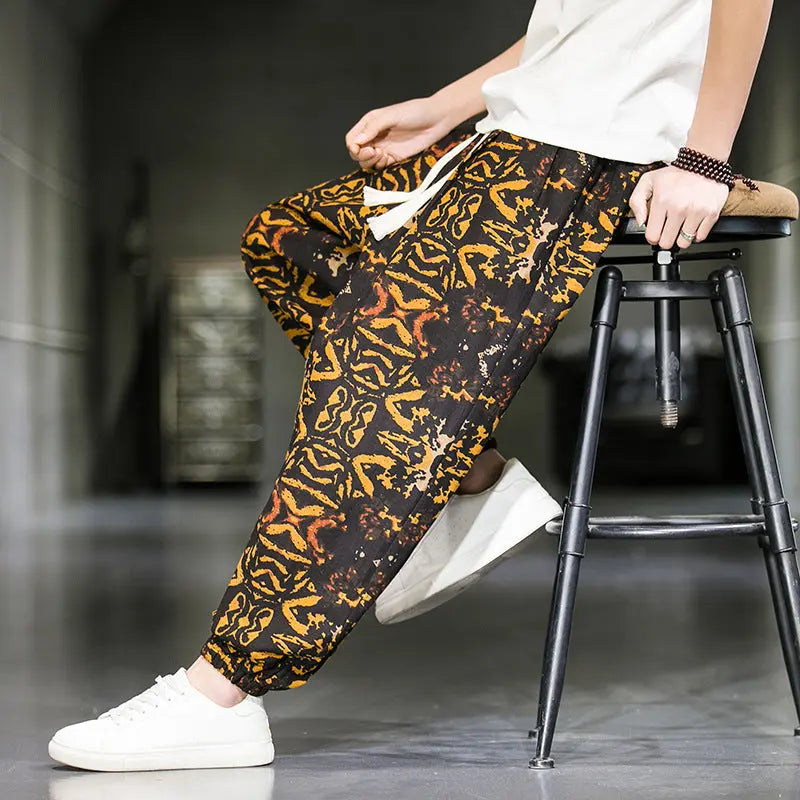 Mens Fashion Breathable Casual Wide Leg Pants - WAlMYe #