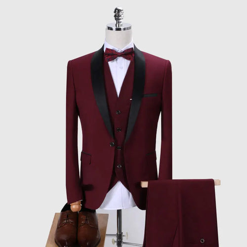 Men's 3-Piece Slim Suit – High-Quality Formal Suit Set | WALMYE