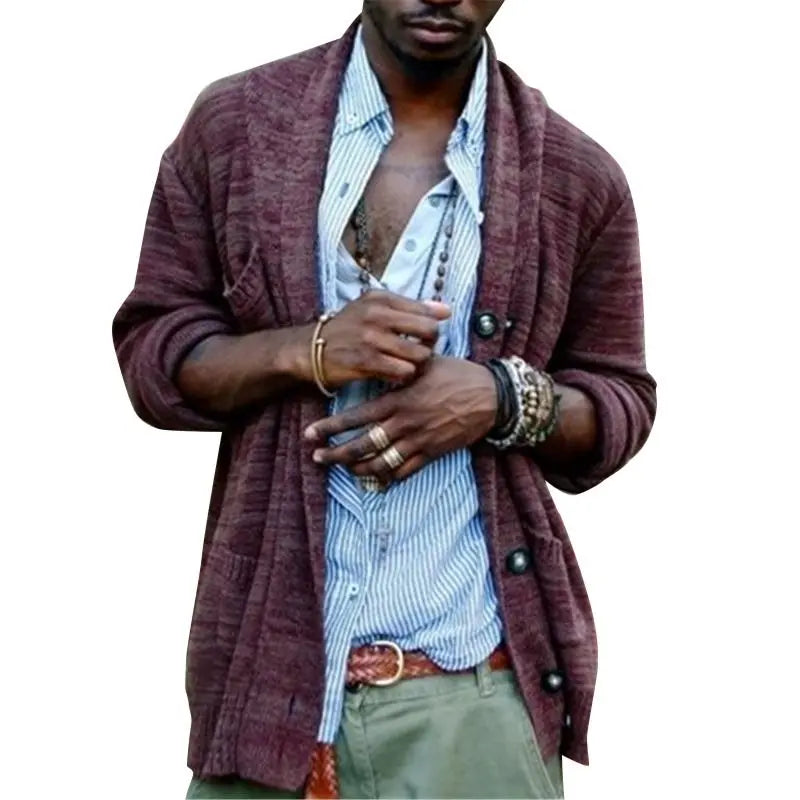 Menswear New Fashion Slim Knitted Sweater Coat - WAlMYe #