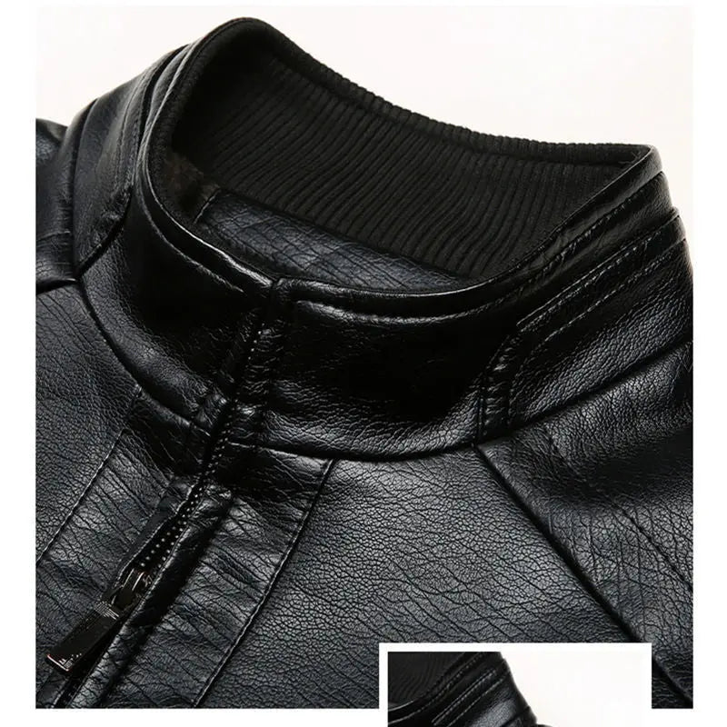 Middle-Aged And Elderly Men's Leather Jackets - WAlMYe #