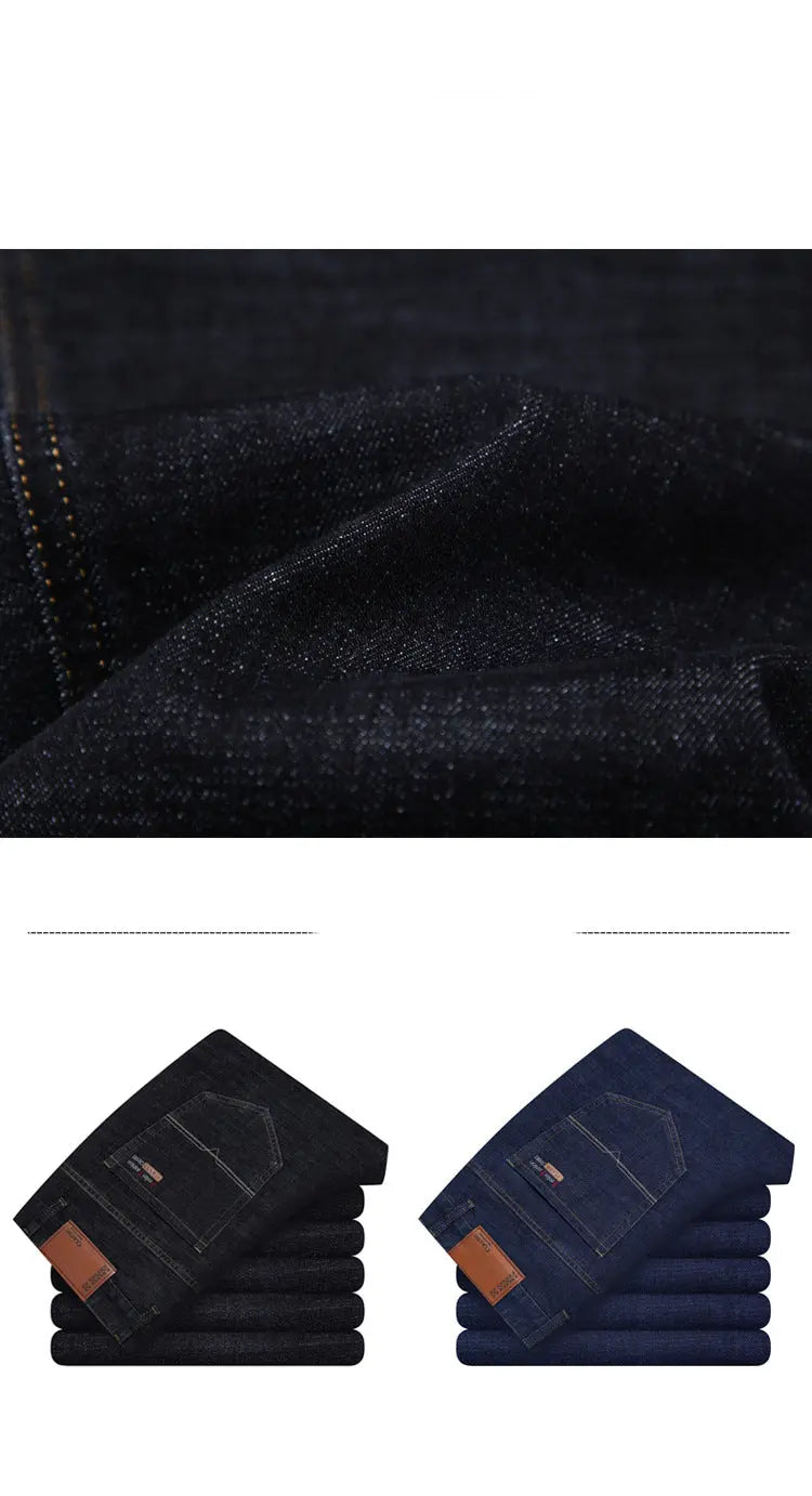 Middle-aged Loose Straight Mid-waist Stretch Business Pants - WAlMYe #