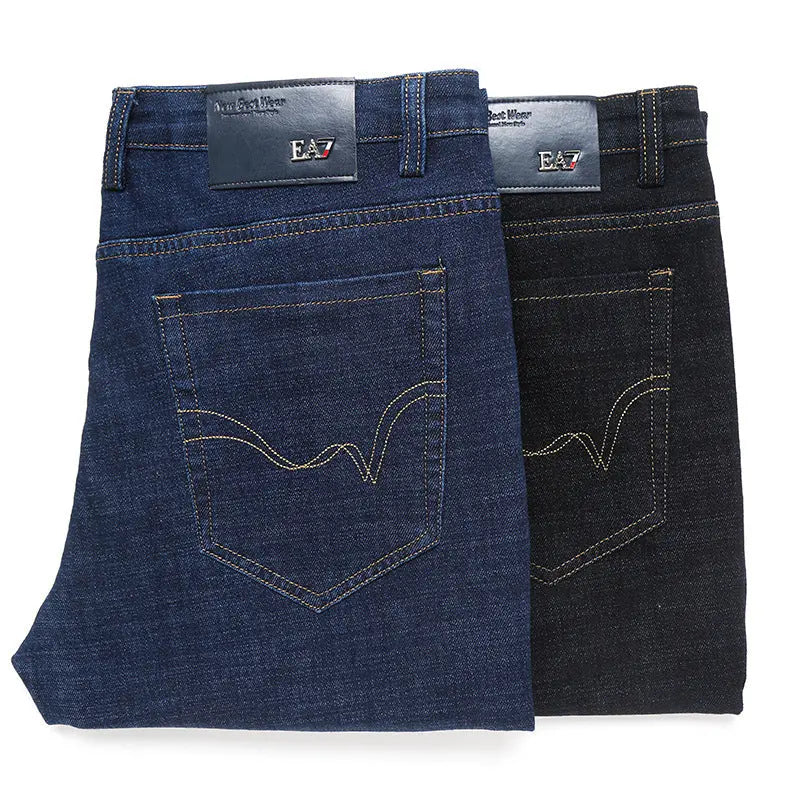 Middle-aged Loose Straight Mid-waist Stretch Business Pants - WAlMYe #