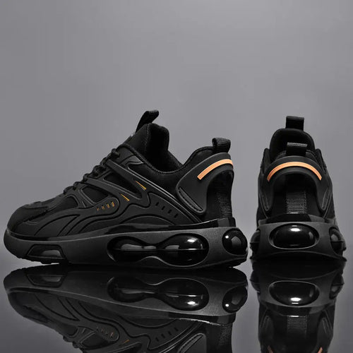 New Casual Sports Black All-match Height Increasing Running Shock Absorption Men's Shoes - WAlMYe #