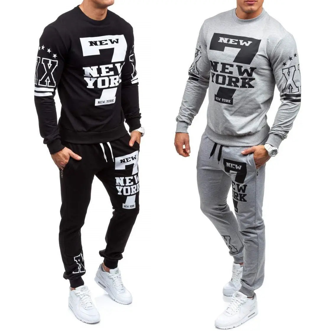 New Men Sets Fashion Autumn Spring Sweatpants - WAlMYe #