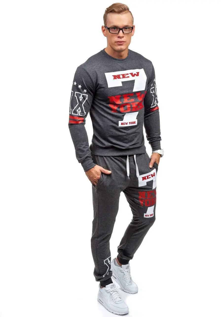 New Men Sets Fashion Autumn Spring Sweatpants - WAlMYe #