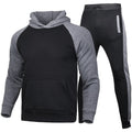 New Men's Cardigan Hooded Solid Color Sweater Suit Men's Casual Sports Suit - WAlMYe #