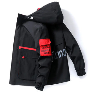 New Men's Jacket Hooded Baseball Uniform Jacket Fashion Casual Hoodie - WAlMYe #