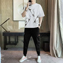 Load image into Gallery viewer, New Men&#39;s Summer Suit Thin Section Trendy Handsome Short-sleeved T-shirt Summer Leisure Sports - WAlMYe #
