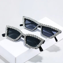 Load image into Gallery viewer, New Small Frame With Diamond Personality Box Diamond Glasses Versatile Chain - WAlMYe #
