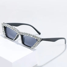 Load image into Gallery viewer, New Small Frame With Diamond Personality Box Diamond Glasses Versatile Chain - WAlMYe #
