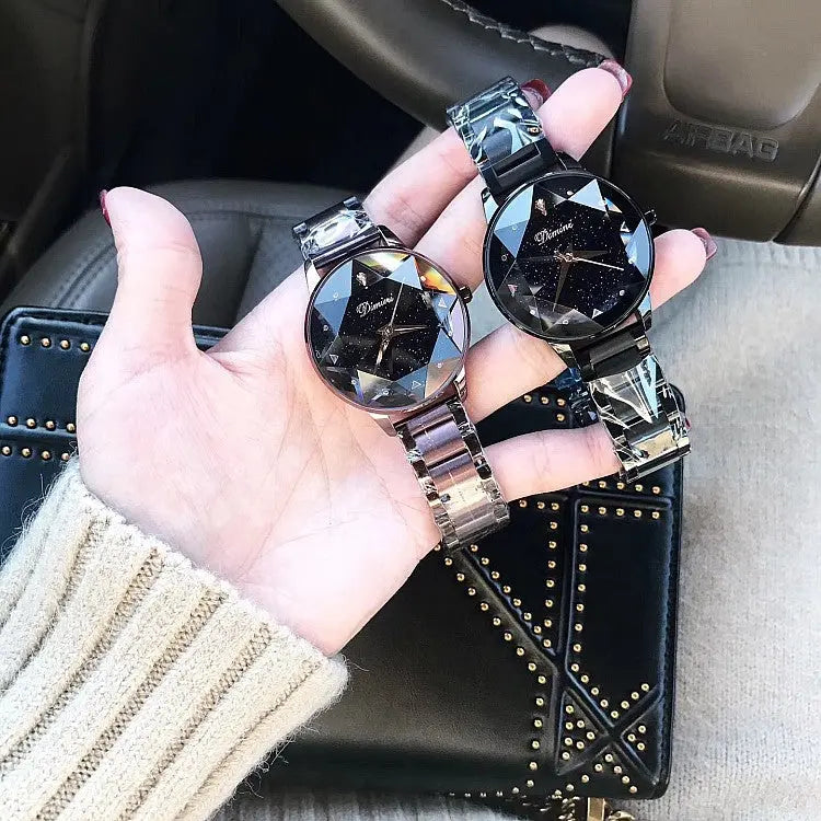 New Table Fashion Starry Sky Purple Steel Belt Women's Watch - WAlMYe #