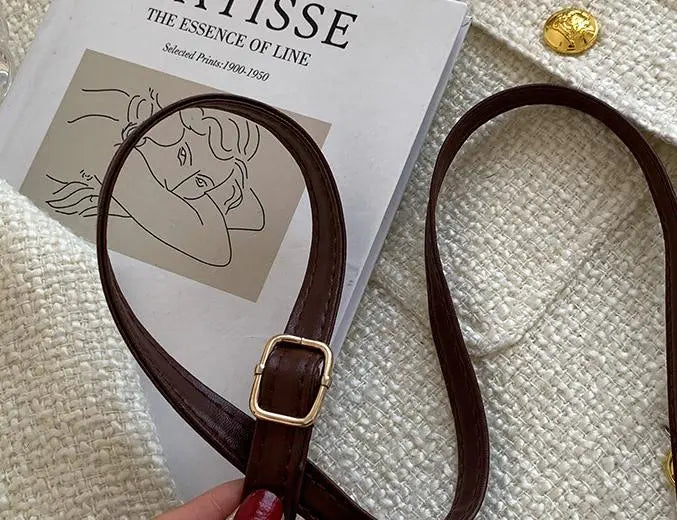 One-shoulder Fashion Trendy Plaid Cross-body Small Square Bag - WAlMYe #