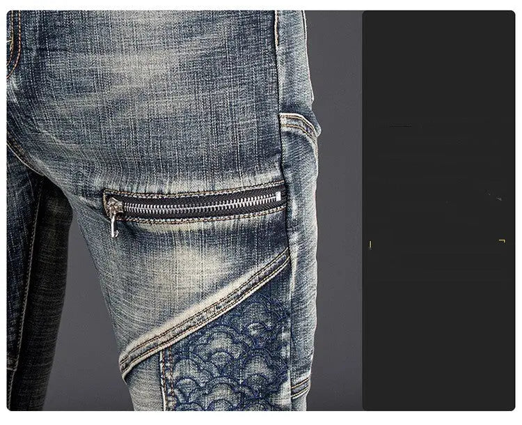 Personalized Slim Fit Stretch Pants With Panels - WAlMYe #