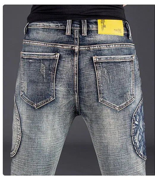 Personalized Slim Fit Stretch Pants With Panels - WAlMYe #