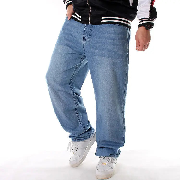 Plus Fat Plus Size Hip-hop Jeans Men's Trend - WAlMYe #