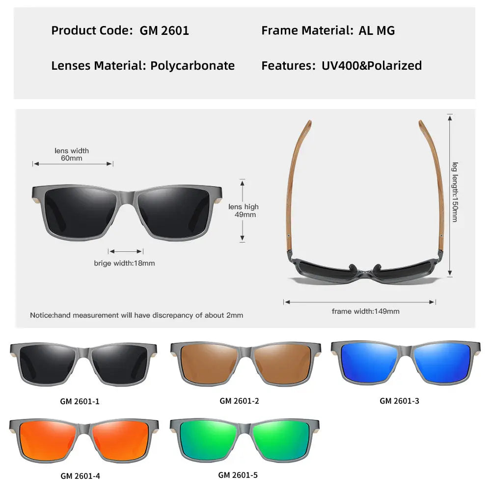 Polarized bamboo sunglasses - WAlMYe #
